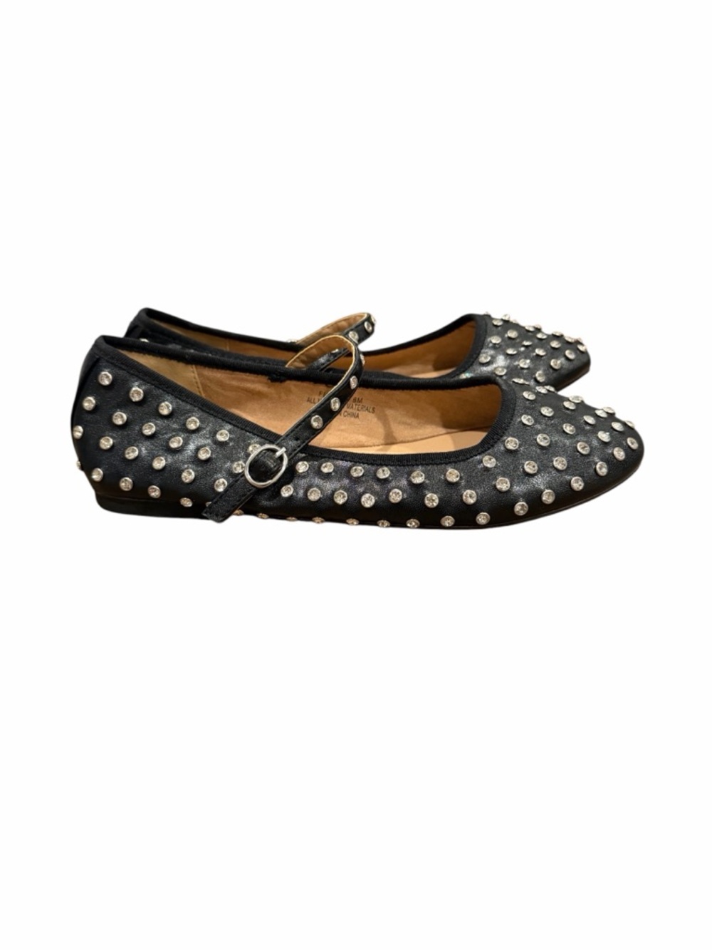 House of Harlow 1960 Black Studded Mary Jane Flats